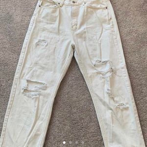 Urban Outfitters White Cowboy Jeans